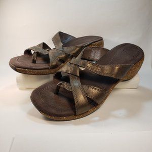 Merrell Sundial Cross Strappy Sandals with Cork Lowers